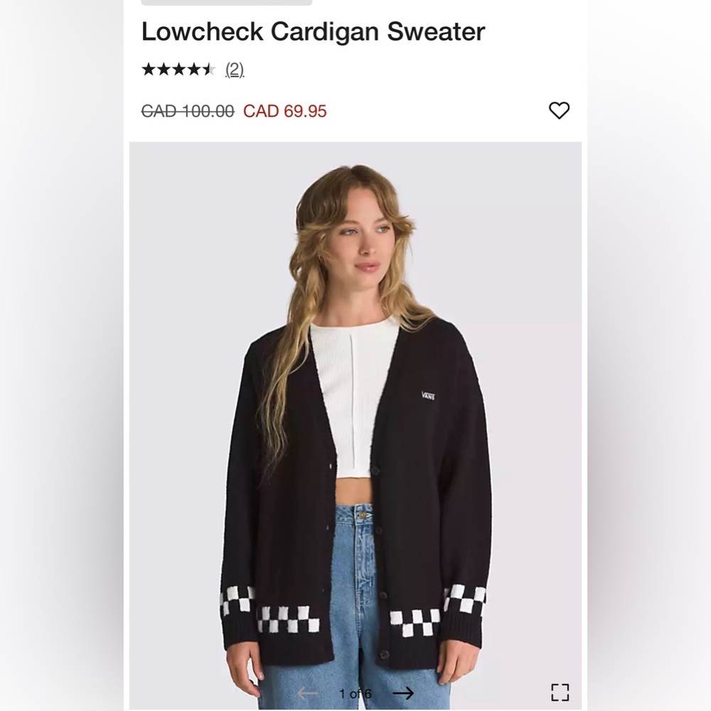 Women's Black Cardigan Sweater